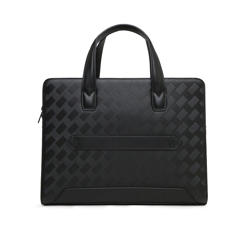 Tas Briefcase Leather Bag Gino Mariani Livio Black