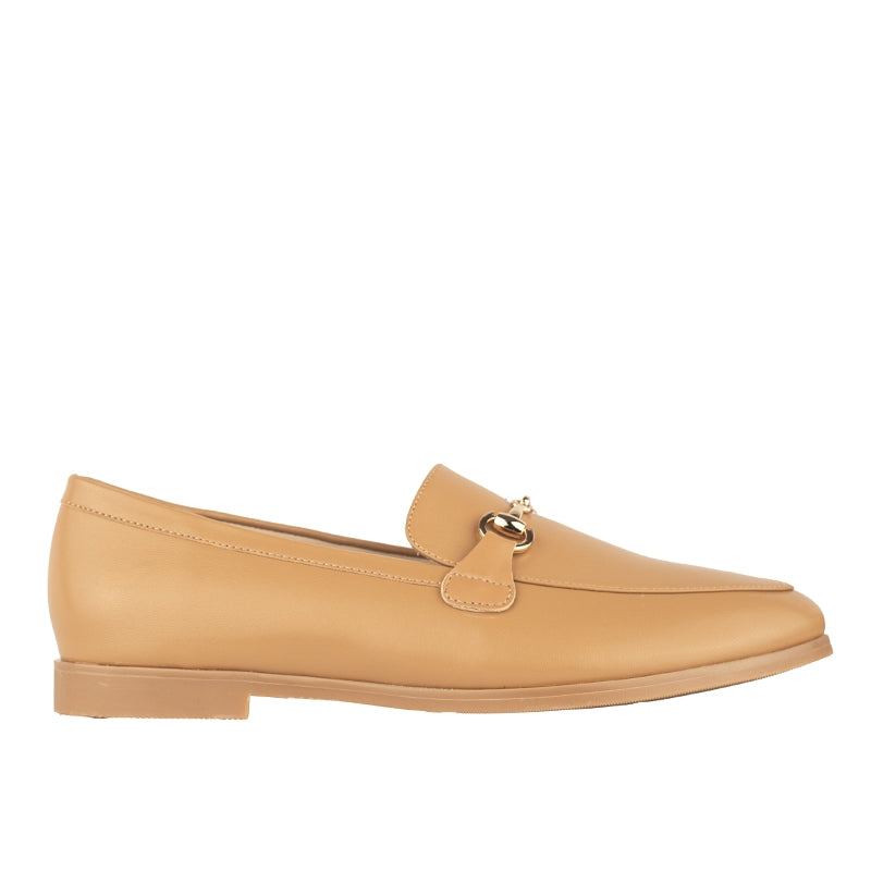 Sepatu Flat Casual Formal Loafer Moccasin Wanita Gino Mariani Fana Cream