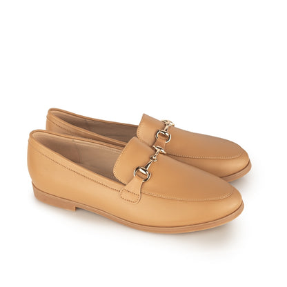 Sepatu Flat Casual Formal Loafer Moccasin Wanita Gino Mariani Fana Cream