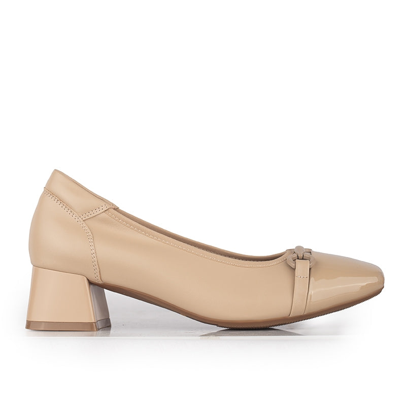 Sepatu Pantofel Formal Wanita Gino Mariani Fuji Beige