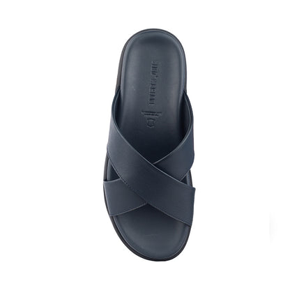 Sandal Kulit Pria Gino Mariani Ives Navy
