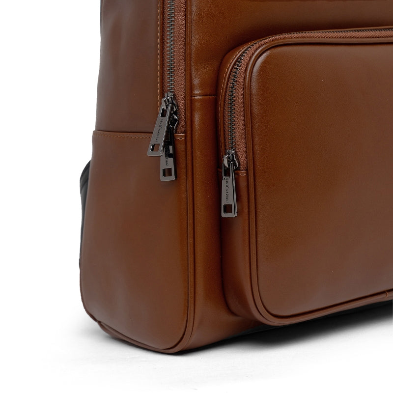 Backpack Tas Ransel Kulit Pria Gino Mariani Alwine Brown