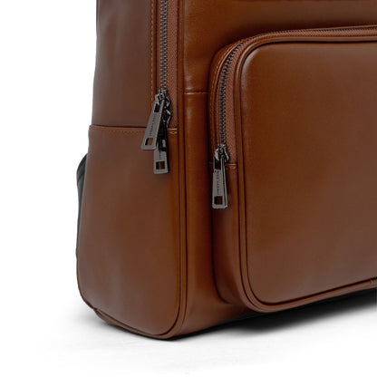 Backpack Tas Ransel Kulit Pria Gino Mariani Alwine Brown