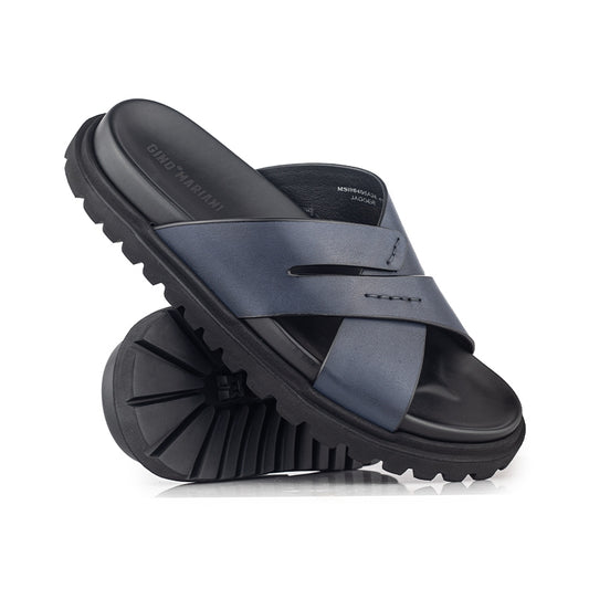 Sandal Kulit Pria Gino Mariani Jagger Navy