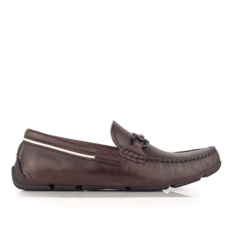 Sepatu Casual Pria Loafer Moccasin Gino Mariani Bartoli 12 Dark Brown