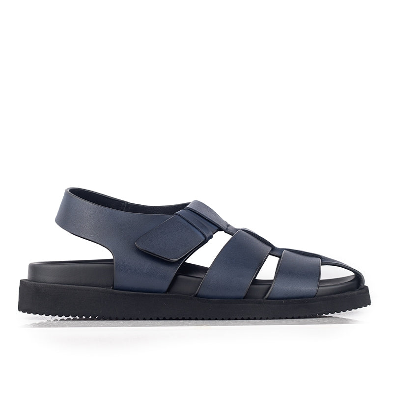 Sandal Fisherman Kulit Casual Pria Gino Mariani Ilgaz Navy