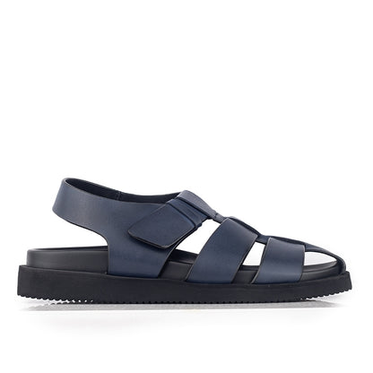 Sandal Fisherman Kulit Casual Pria Gino Mariani Ilgaz Navy