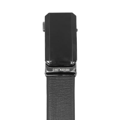 Gino Mariani Eldon Buckle Belt Kulit Pria Black