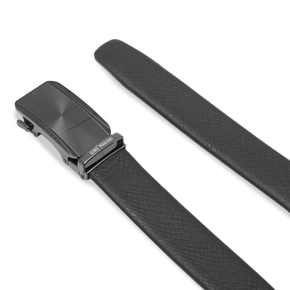 Gino Mariani Elroy Buckle Belt Kulit Pria Black