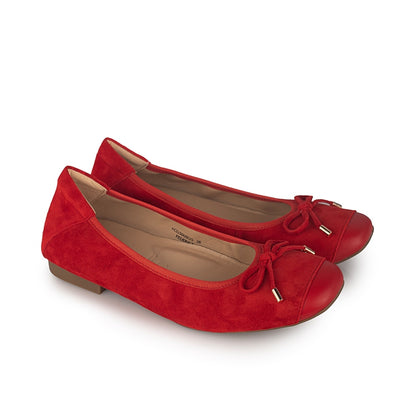 Sepatu Ballet Flats Wanita Gino Mariani Federica Red