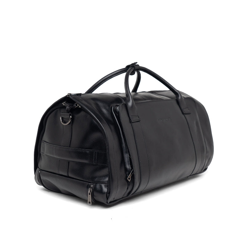Tas Kulit Travel Duffle Bag Gino Mariani Adamo Black