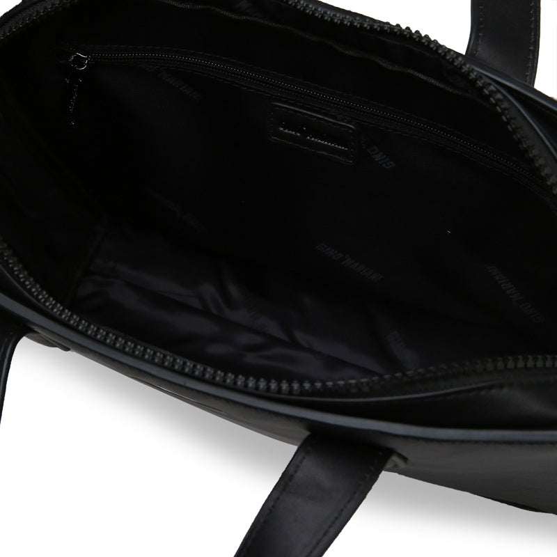 Tas Briefcase Leather Bag Gino Mariani Livio Black