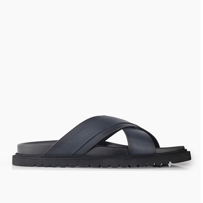 Sandal Kulit Pria Gino Mariani Kaidon Navy