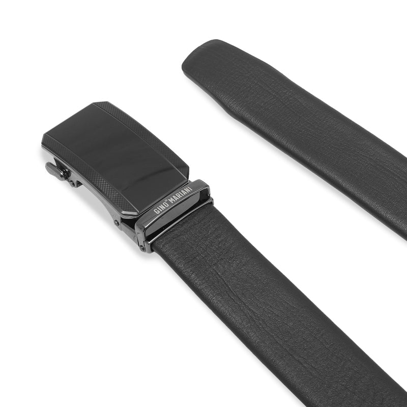 Gino Mariani Eldon Buckle Belt Kulit Pria Black