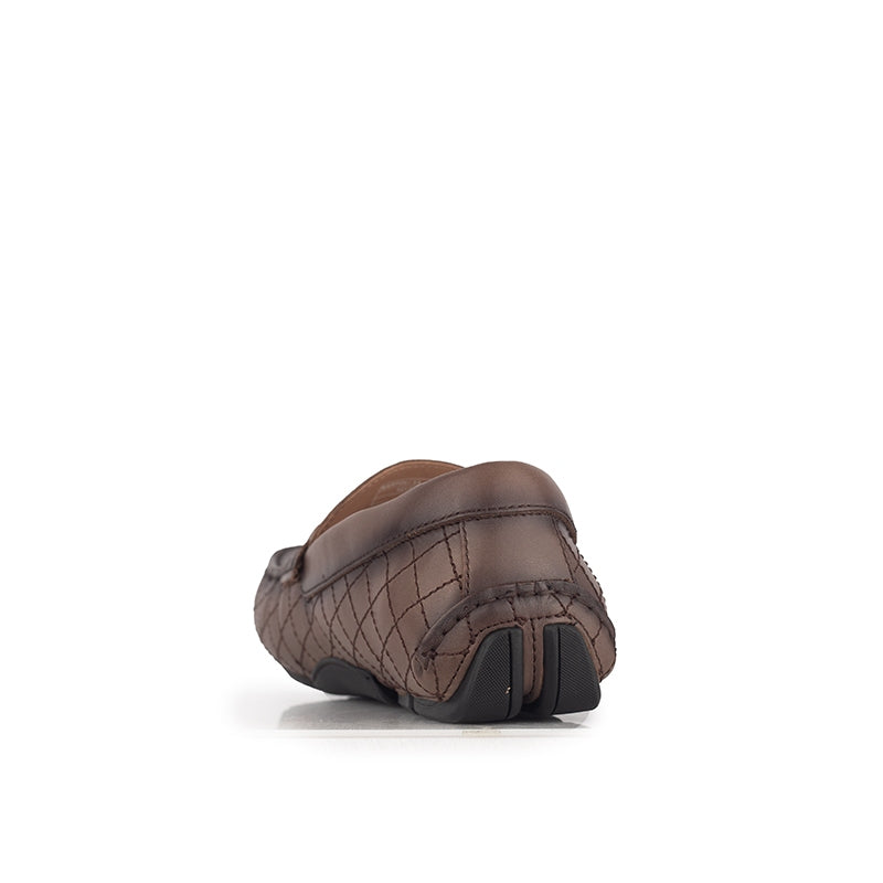 Sepatu Casual Pria Loafer Moccasin Gino Mariani Bartoli 11 Dark Brown