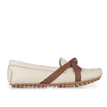 Sepatu Casual Wanita Loafer Moccasin Gino Mariani Ellie Bone White/Brown