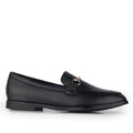 Sepatu Flat Casual Formal Loafer Moccasin Wanita Gino Mariani Fana Black