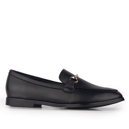 Sepatu Flat Casual Formal Loafer Moccasin Wanita Gino Mariani Fana Black