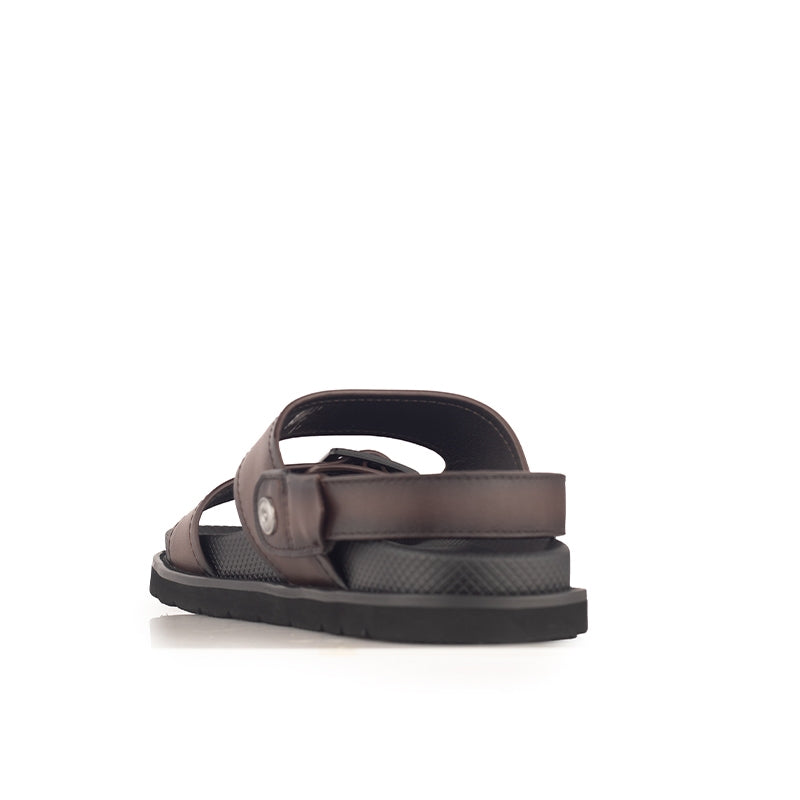 Sandal Kulit Pria Gino Mariani Jasper Brown