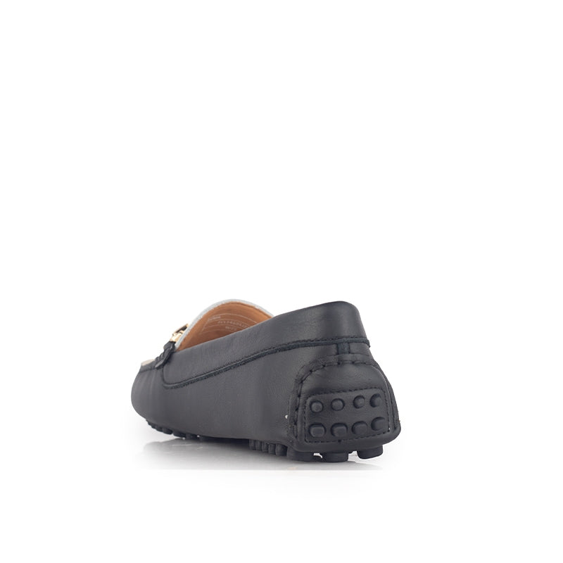 Sepatu Casual Wanita Loafer Moccasin Gino Mariani Elma Black