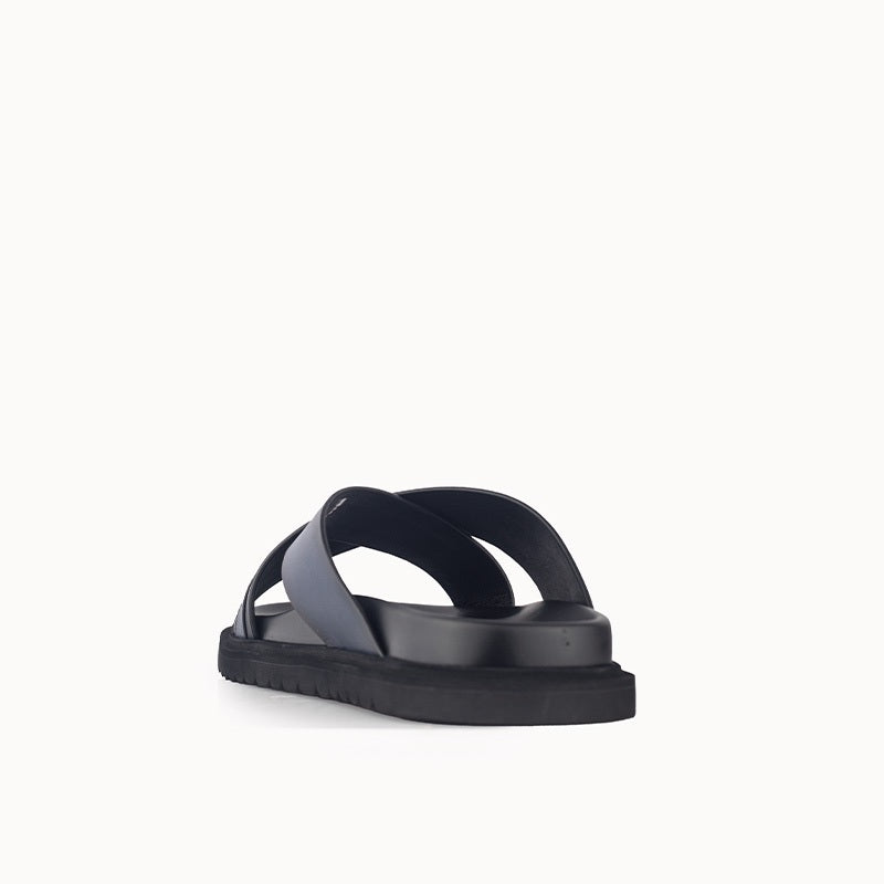 Sandal Kulit Pria Gino Mariani Kaidon Navy