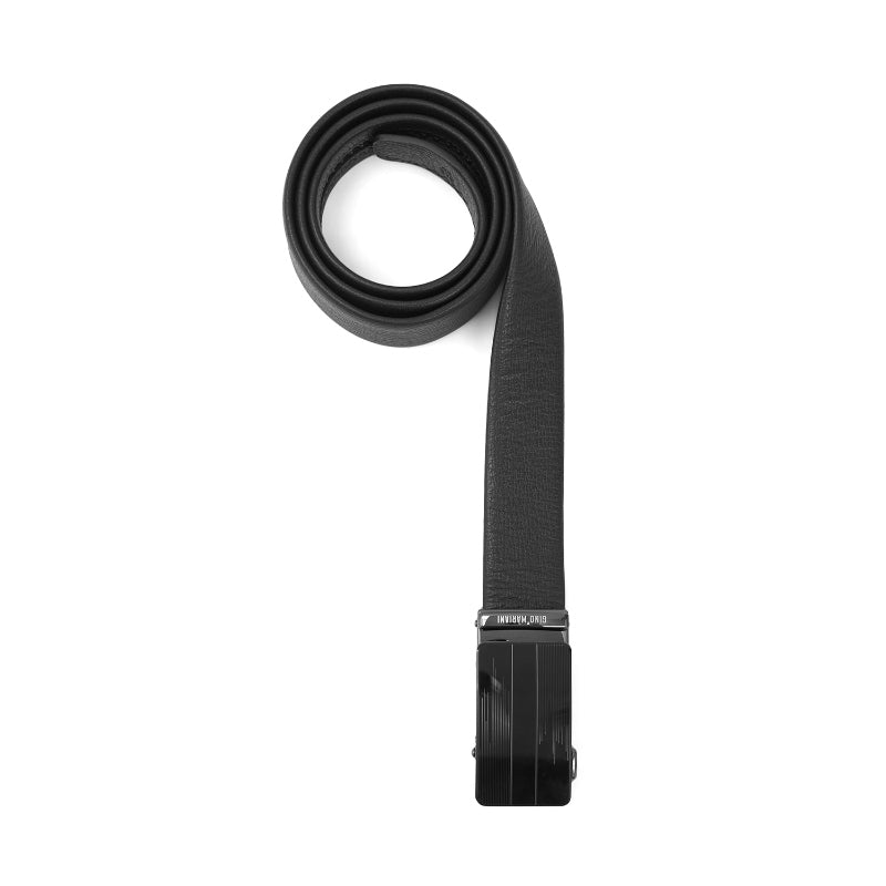 Gino Mariani Elmer Buckle Belt Kulit Pria Black