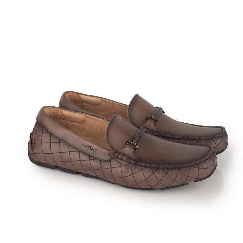 Sepatu Casual Pria Loafer Moccasin Gino Mariani Bartoli 11 Dark Brown