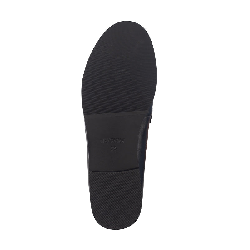 Sepatu Flat Casual Formal Loafer Moccasin Wanita Gino Mariani Fana Black