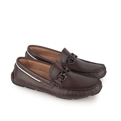 Sepatu Casual Pria Loafer Moccasin Gino Mariani Bartoli 12 Dark Brown