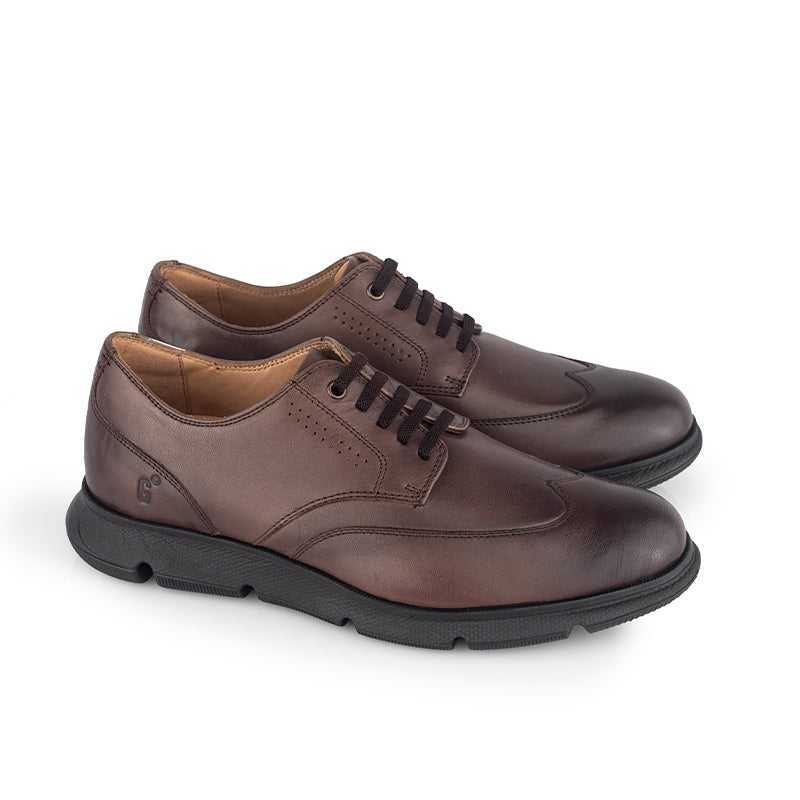 Sepatu Casual Formal Pria Gino Mariani Zenom 2 Dark Brown