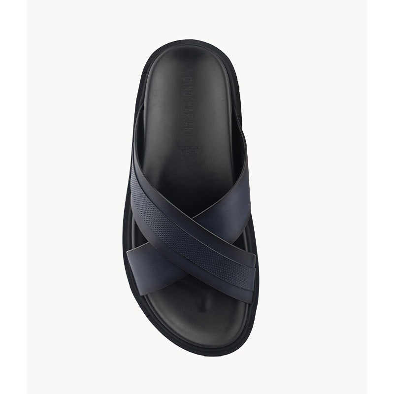 Sandal Kulit Pria Gino Mariani Kaidon Navy