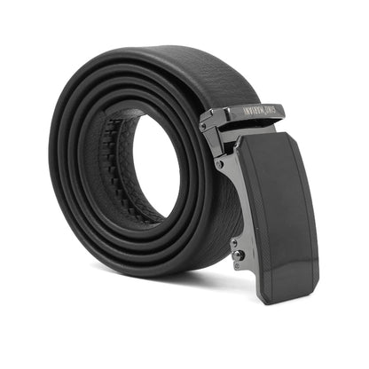 Gino Mariani Eldon Buckle Belt Kulit Pria Black