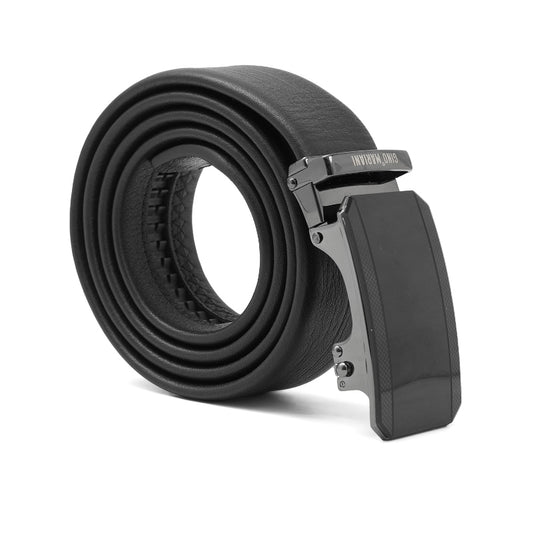 Gino Mariani Eldon Buckle Belt Kulit Pria Black