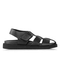 Sandal Fisherman Kulit Casual Pria Gino Mariani Ilgaz Black