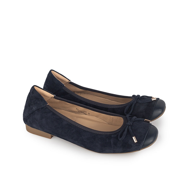 Sepatu Ballet Flats Wanita Gino Mariani Federica Navy