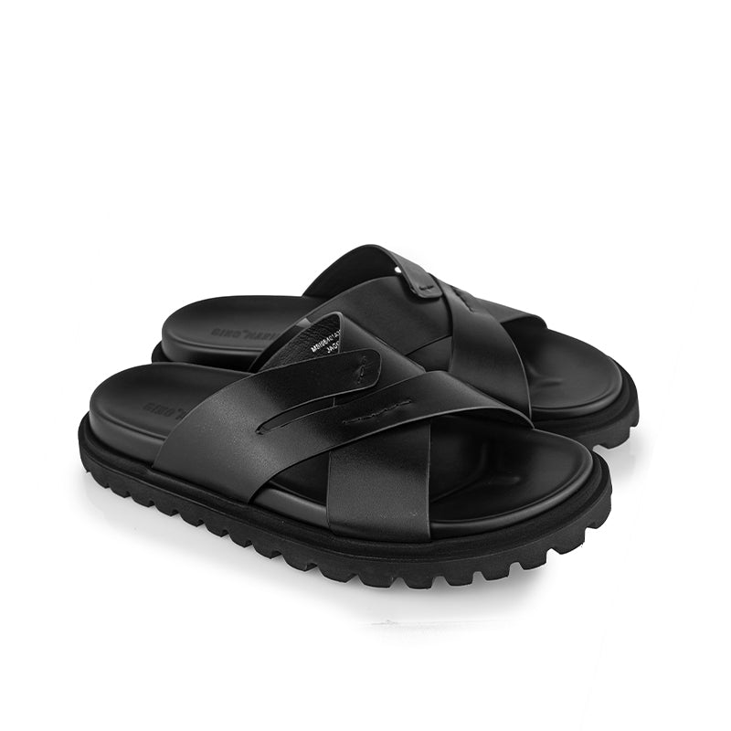 Sandal Kulit Pria Gino Mariani Jagger Black
