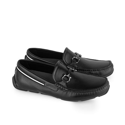 Sepatu Casual Pria Loafer Moccasin Gino Mariani Bartoli 12 Black