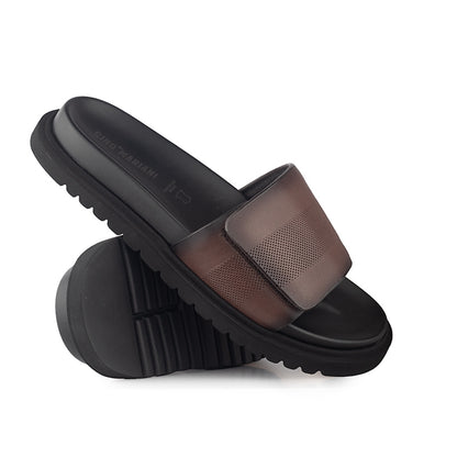 Sandal Kulit Pria Gino Mariani Kairos Coffee