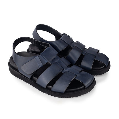 Sandal Fisherman Kulit Casual Pria Gino Mariani Ilgaz Navy