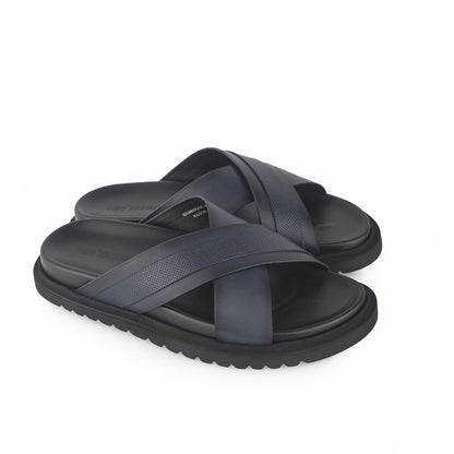 Sandal Kulit Pria Gino Mariani Kaidon Navy