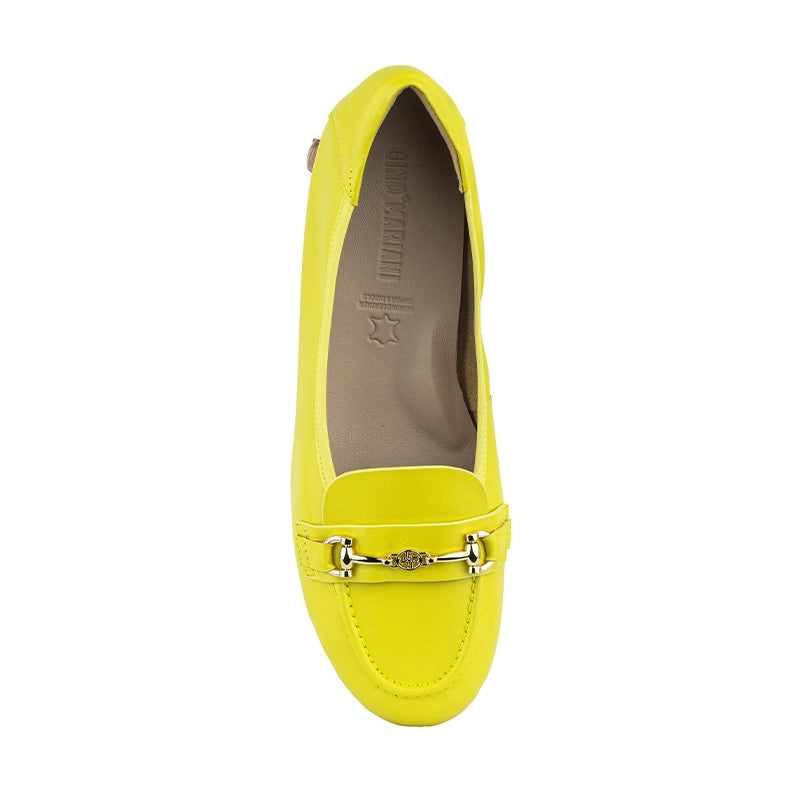 Sepatu Ballet Flats Wanita Gino Mariani Graziana Light Yellow