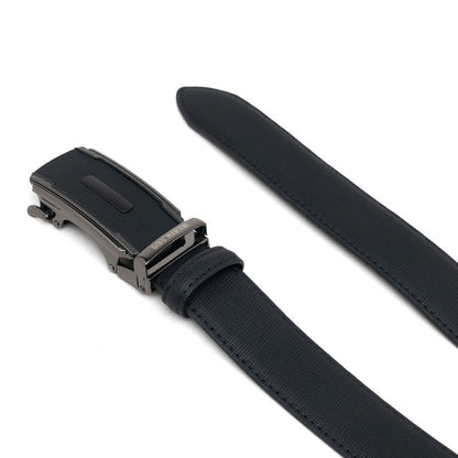 Gino Mariani Fantino Buckle Belt Kulit Pria Black