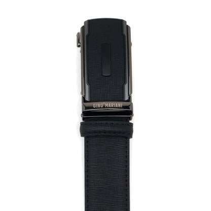Gino Mariani Fantino Buckle Belt Kulit Pria Black