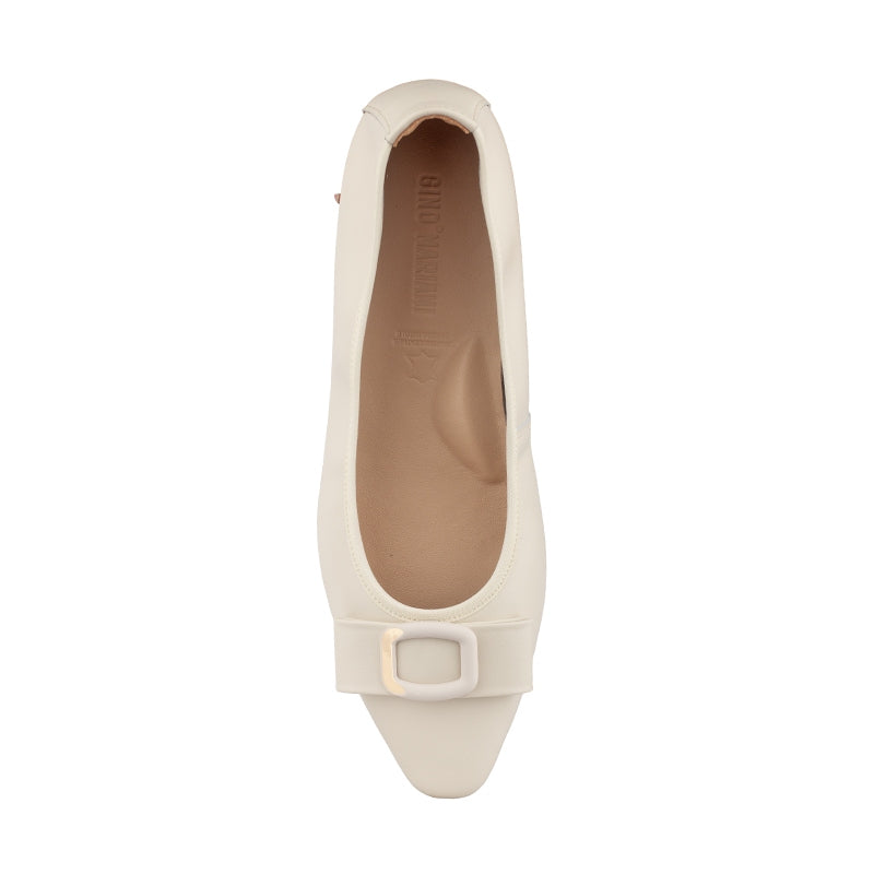 Sepatu Ballet Flats Wanita Gino Mariani Giana White