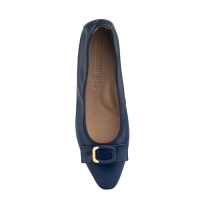 Sepatu Ballet Flats Wanita Gino Mariani Giana Navy