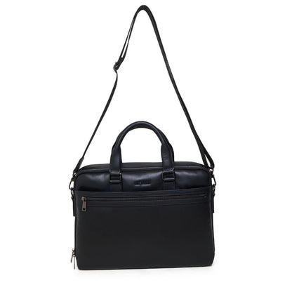 Tas Briefcase Leather Bag Gino Mariani Amerigo Black