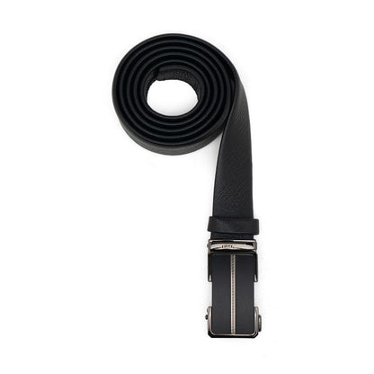 Gino Mariani Feliz Buckle Belt Kulit Pria Black