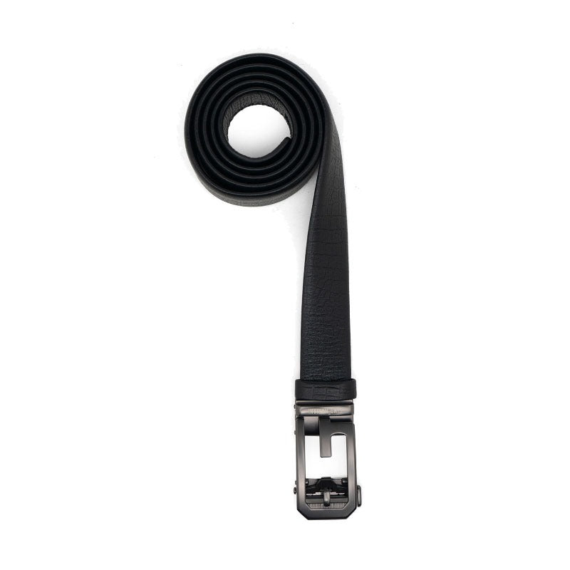 Gino Mariani Fidelio Buckle Belt Kulit Pria Black