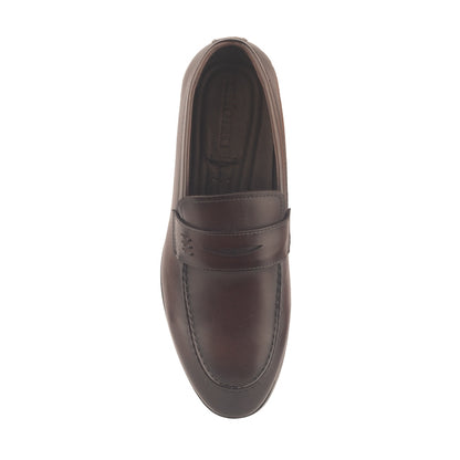 Sepatu Kulit Pria Pantofel Formal Gino Mariani Borion Brown