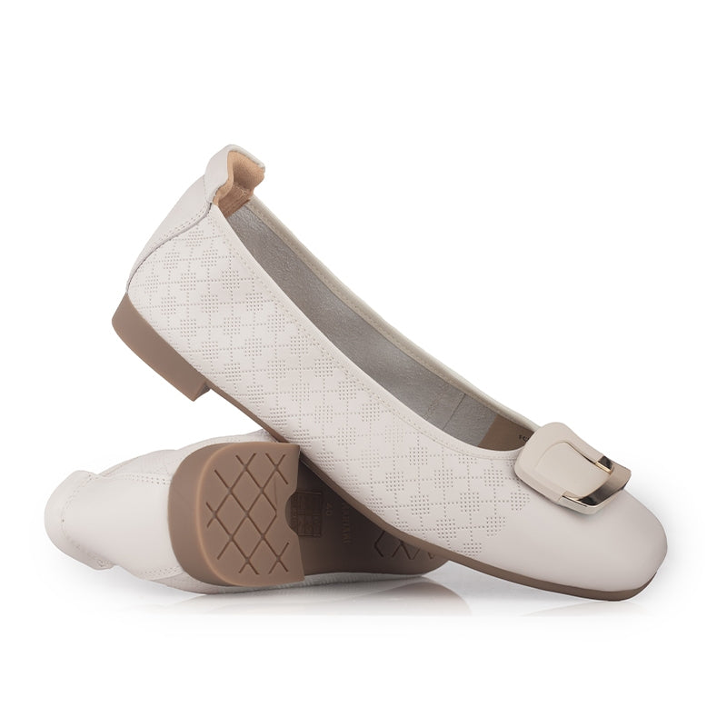 Sepatu Ballet Flats Wanita Gino Mariani Halina Off White